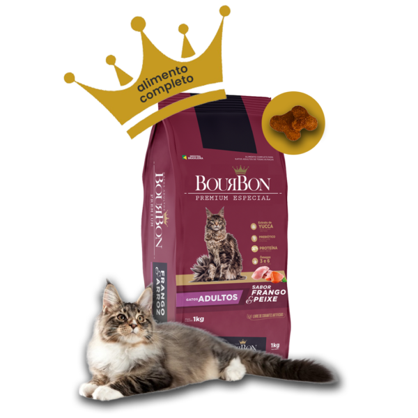Bourbon Cat Adultos Premium Especial Sabor Frango & Peixe - Image 2